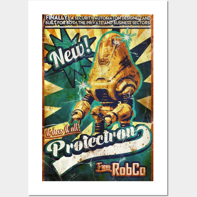 Protectron Ad Wall Art by ebbdesign